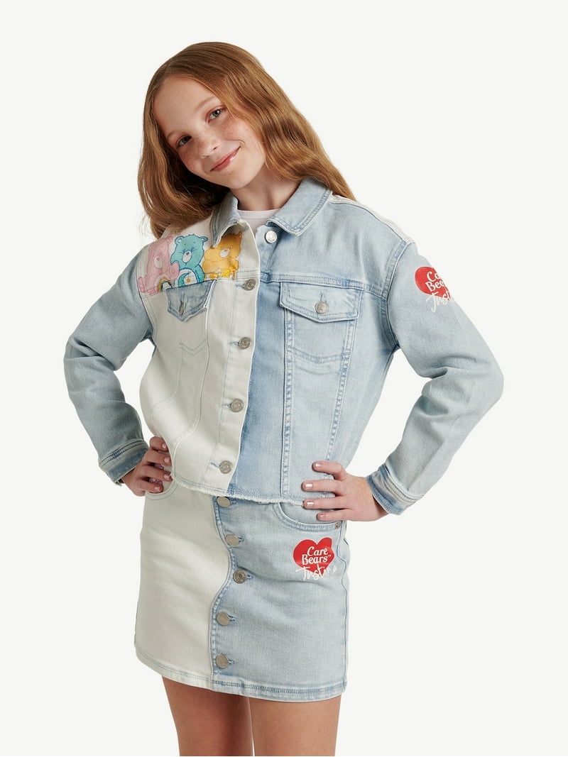 Justice Girls Care Bears Denim Jacket XS-XL & Plus, Cotton Blend
