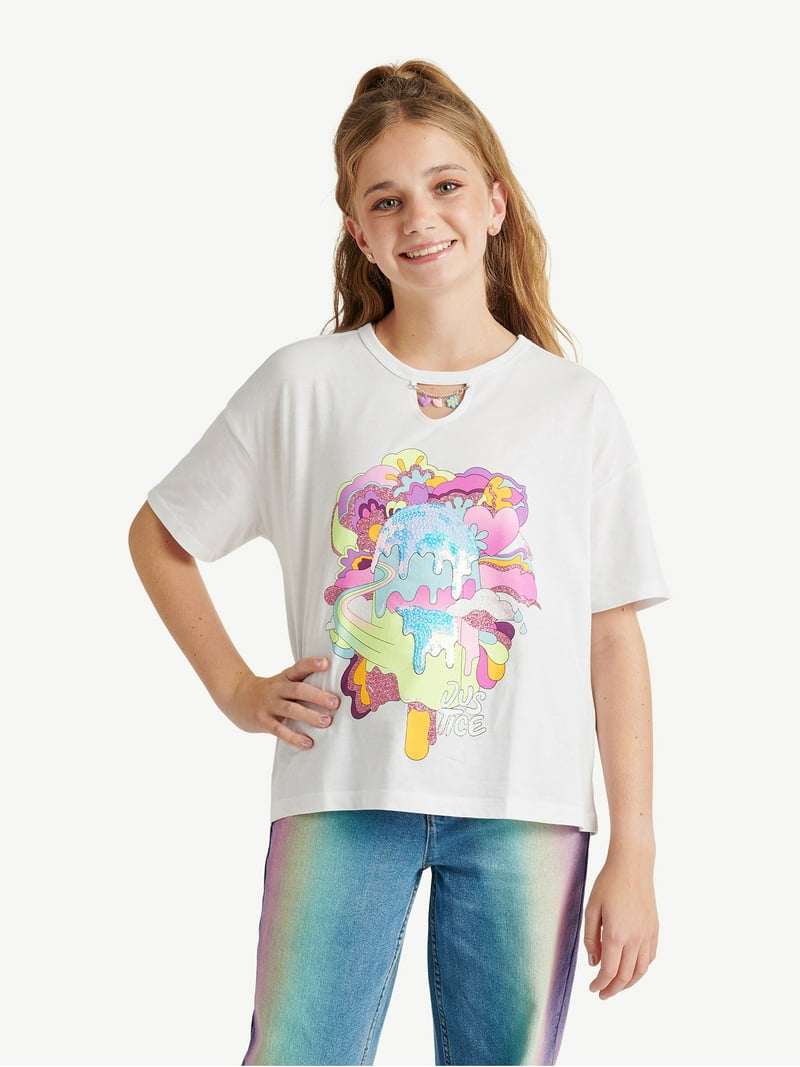 Justice Girls Charm T-Shirt, Sizes XS-XLP - Walmart.com