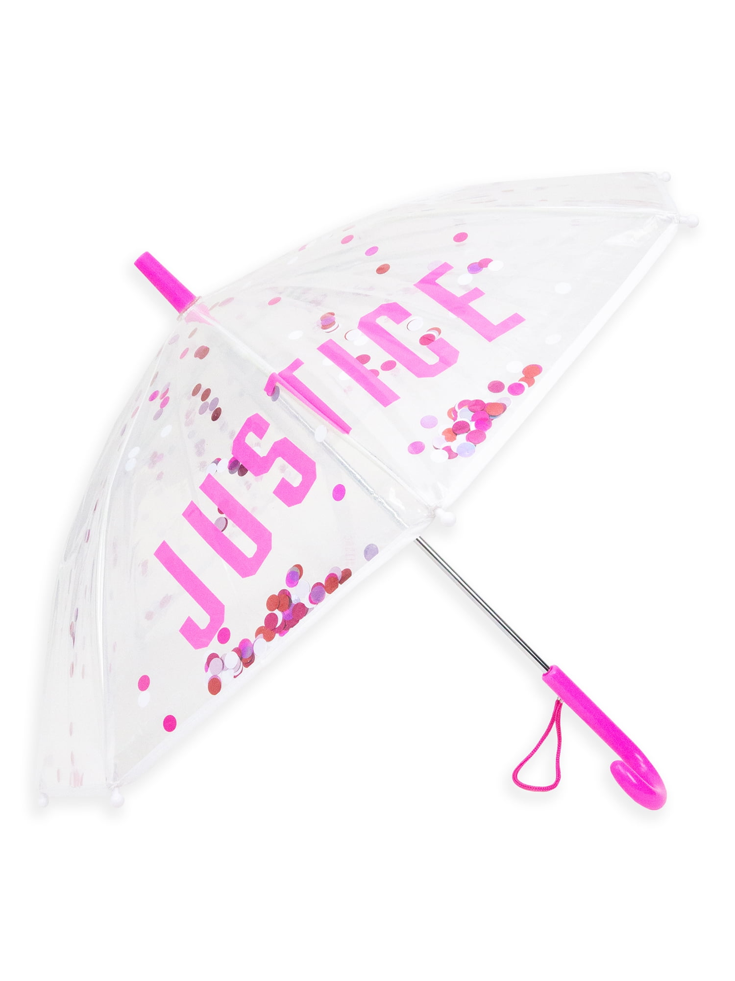 Justice Girls Child Confetti Colored Stick Style Umbrella