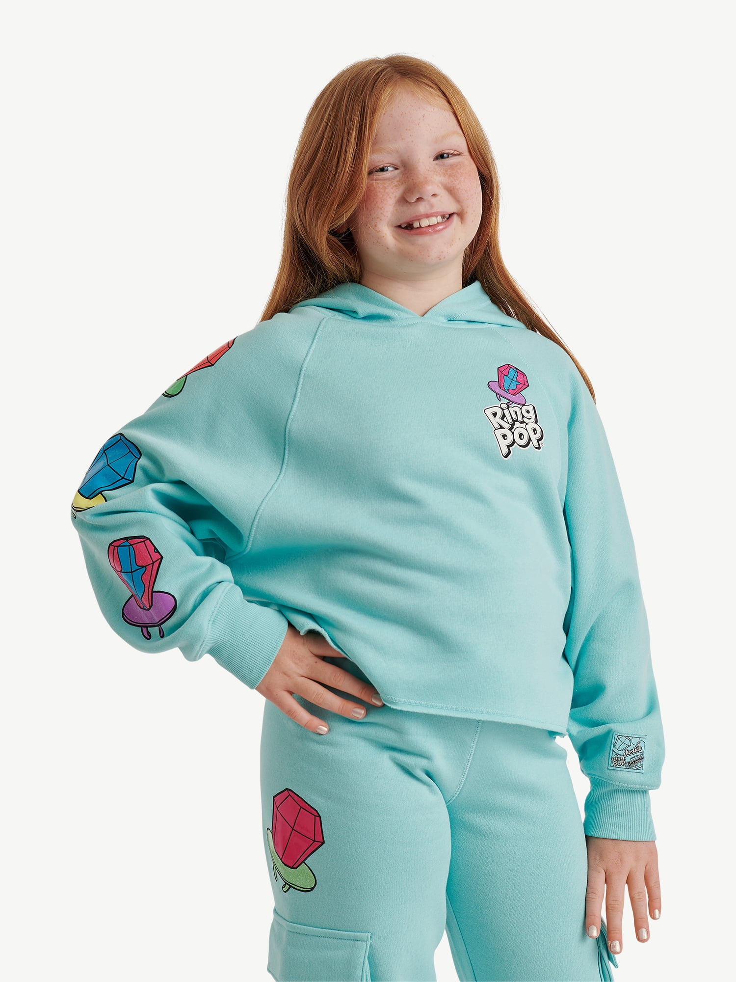 boy.girl  Justice Girls Candy Collab Fleece Pullover Hoodie, Sizes XS-XLP