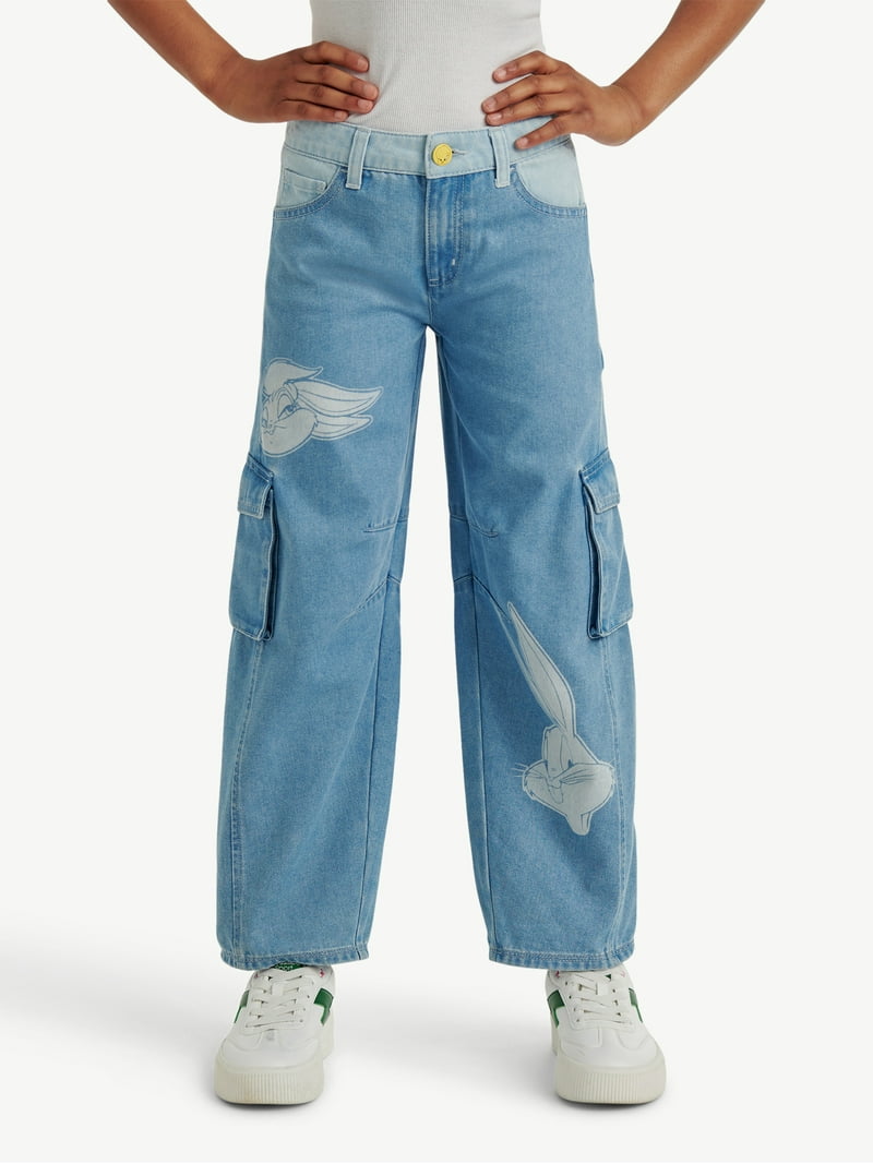  JEANS ✖️LOONEY TUNES コラボ Justice x Looney Tunes Jean, Sizes 6-18, Slim & Plus