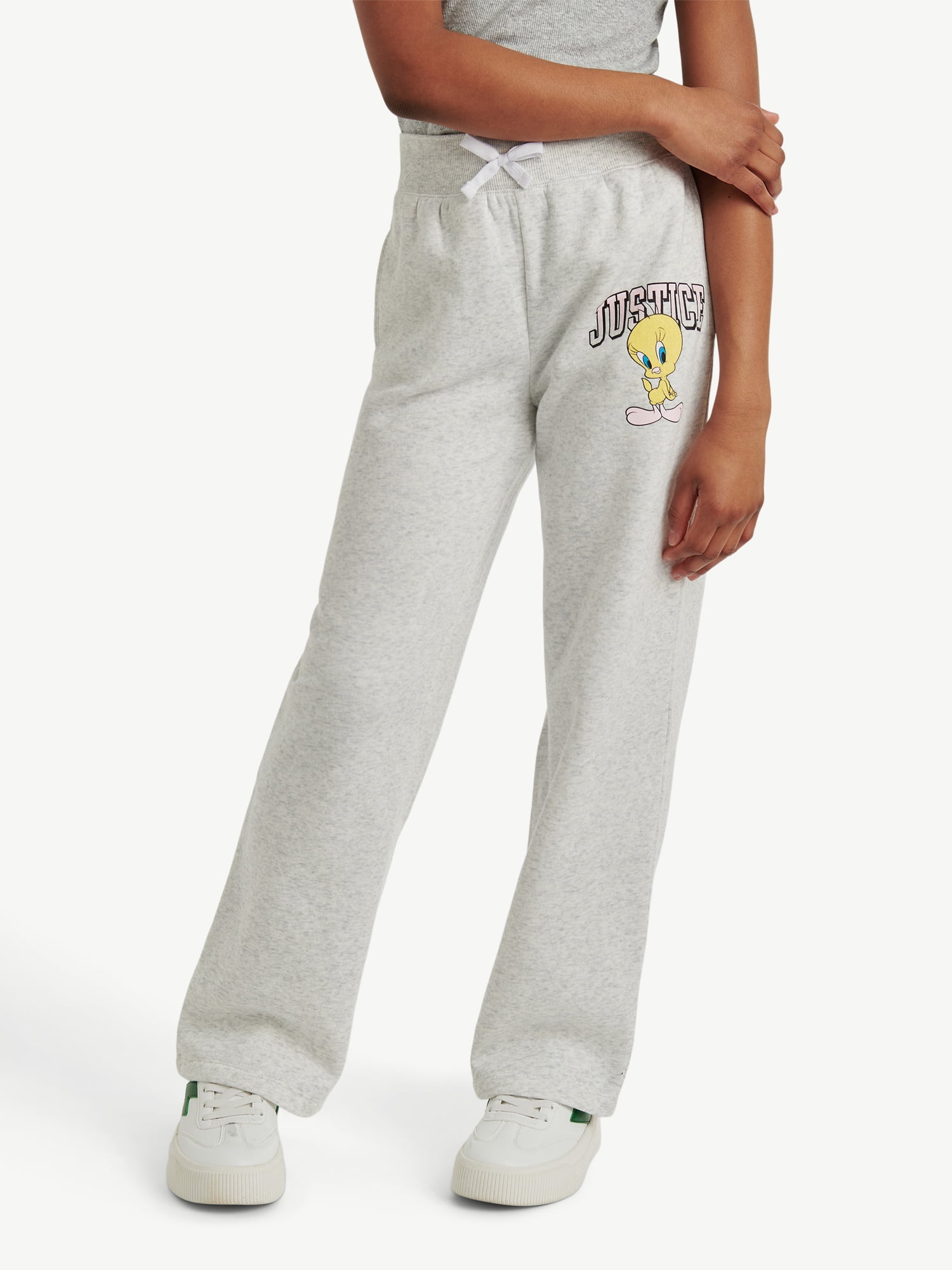 【GLOWNY】25SS★(S,M,L) TEDDY CONTRAST TRACKSUIT PANTS Justice x Looney Tunes Wide Leg Pant, Sizes XS - XLP