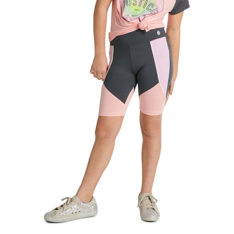 Justice Girls Collection X Colorblocked Bike Shorts with Tech