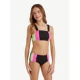 thumbnail image 1 of Justice Girls Color Blocked Popcorn Color Bikini Swimsuit , Sizes XS-XL, 1 of 6