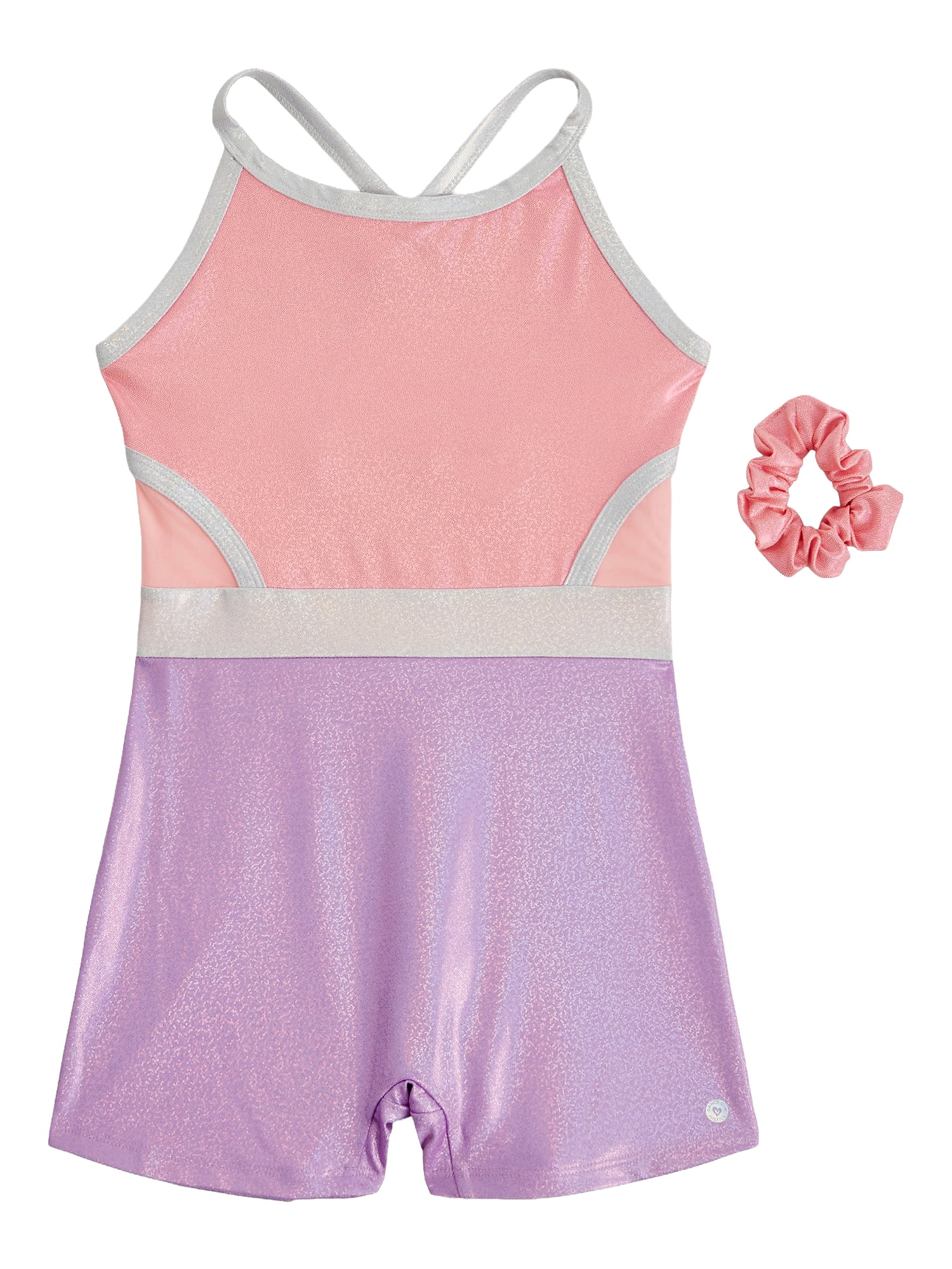Justice Girls' Colorblock Biketard, Sizes XS-XL