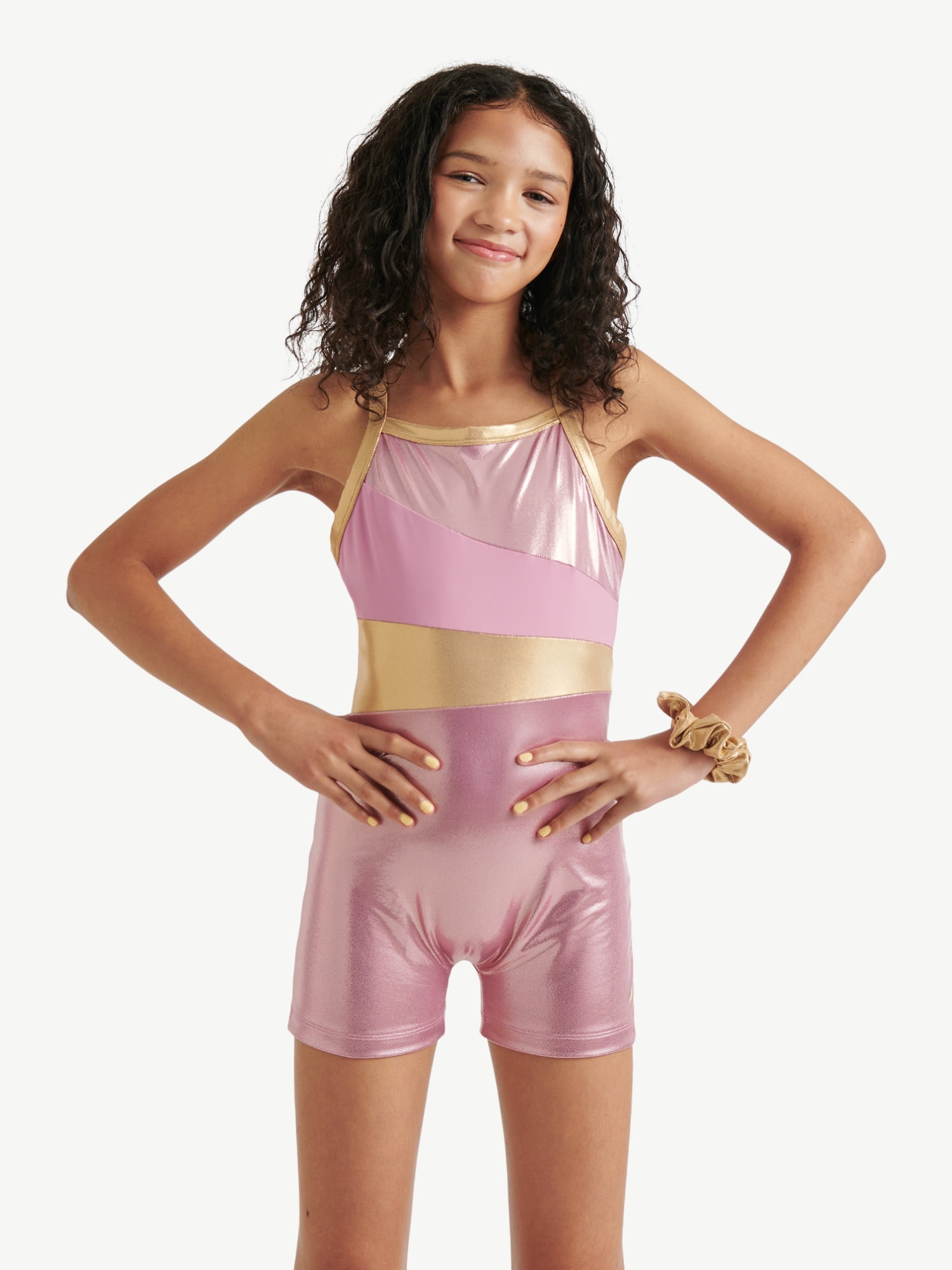 Justice Girls' Colorblock Biketard, Sizes XS-XL