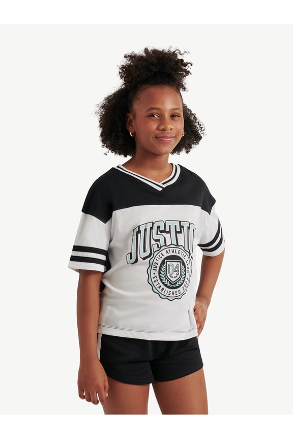 Girls Colorblock Jersey Tee, Sizes XS - XLP