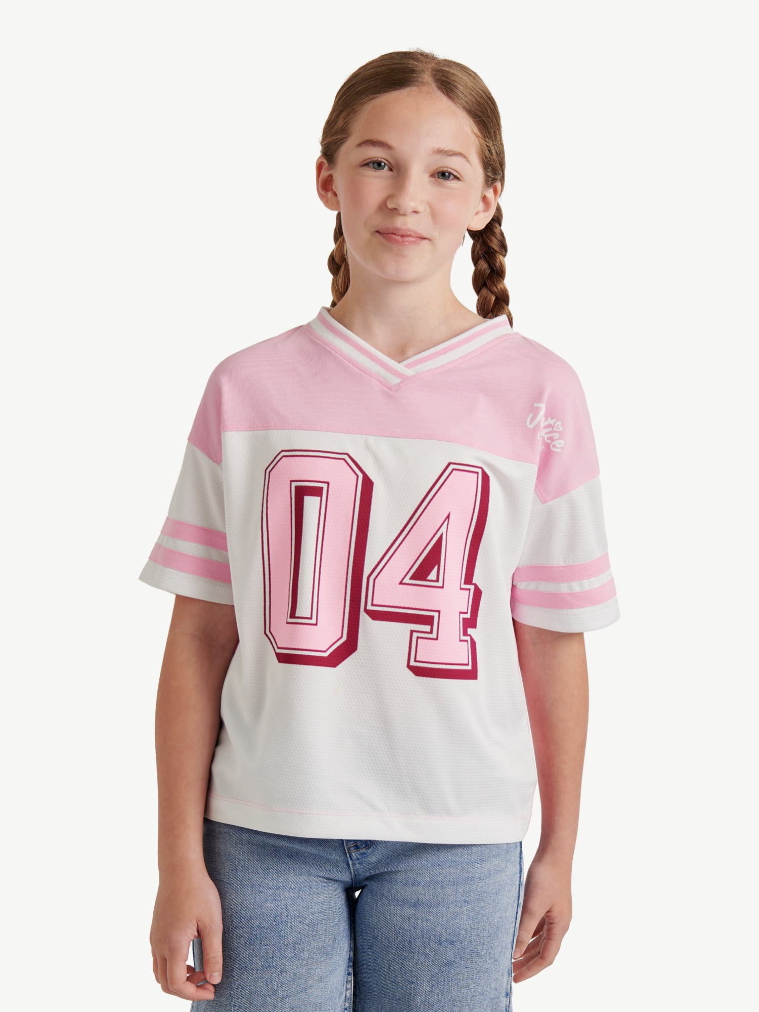 Justice Girls Colorblock Jersey Tee, Sizes XS - XLP