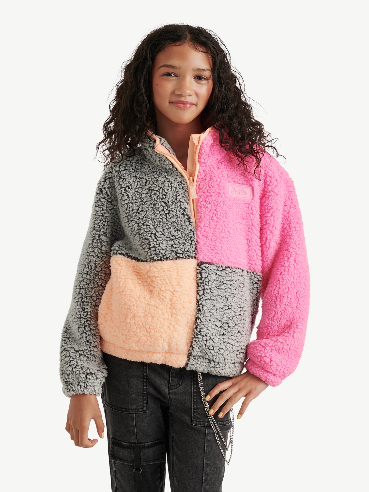 Justice Girls Colorblock Sherpa, Sizes XS - XL
