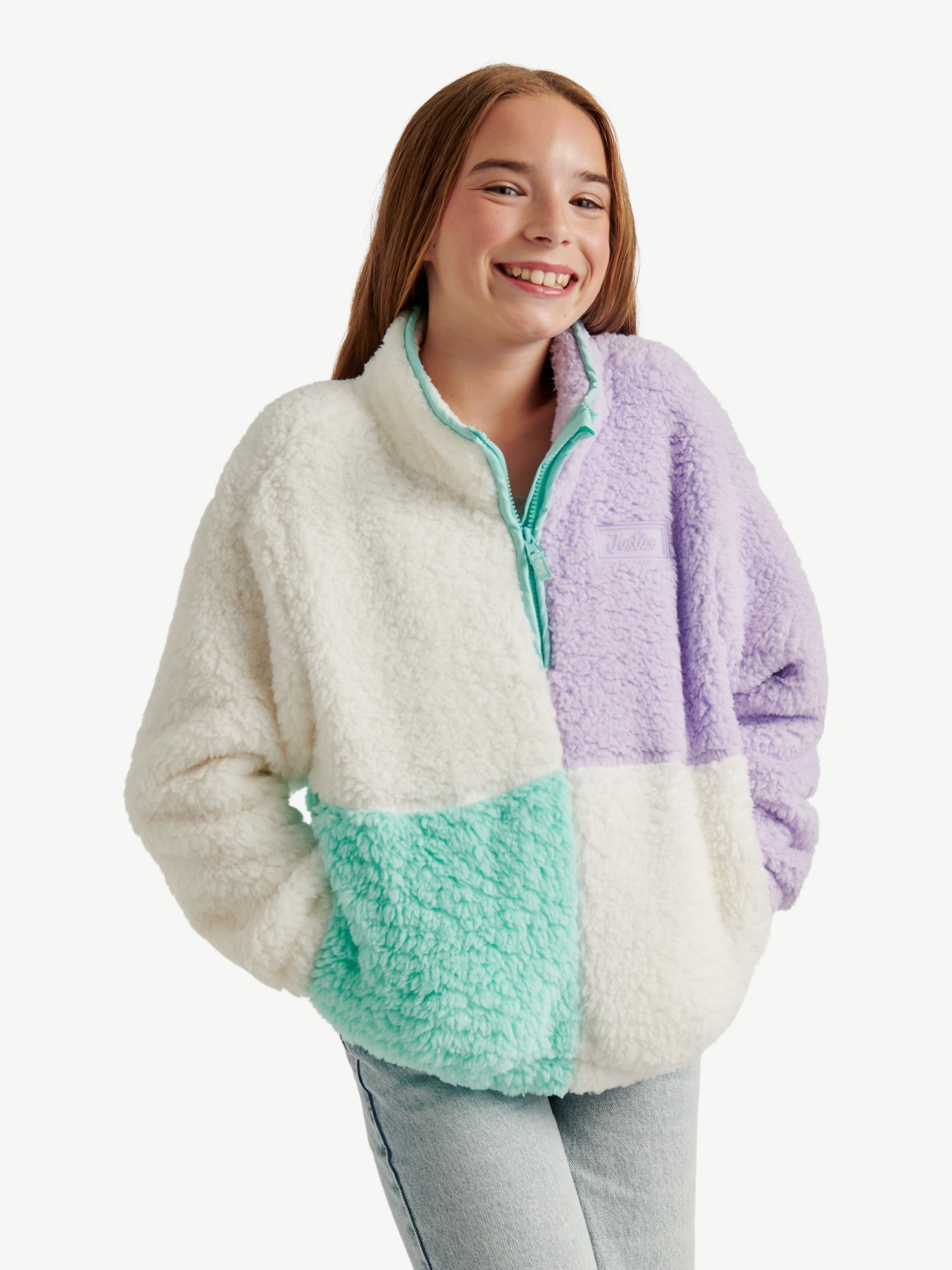 Justice Girls Colorblock Sherpa, Sizes XS - XL