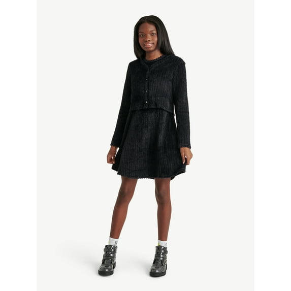 Justice Girls Cozy 2Fer Dress , Sizes XS-XLP
