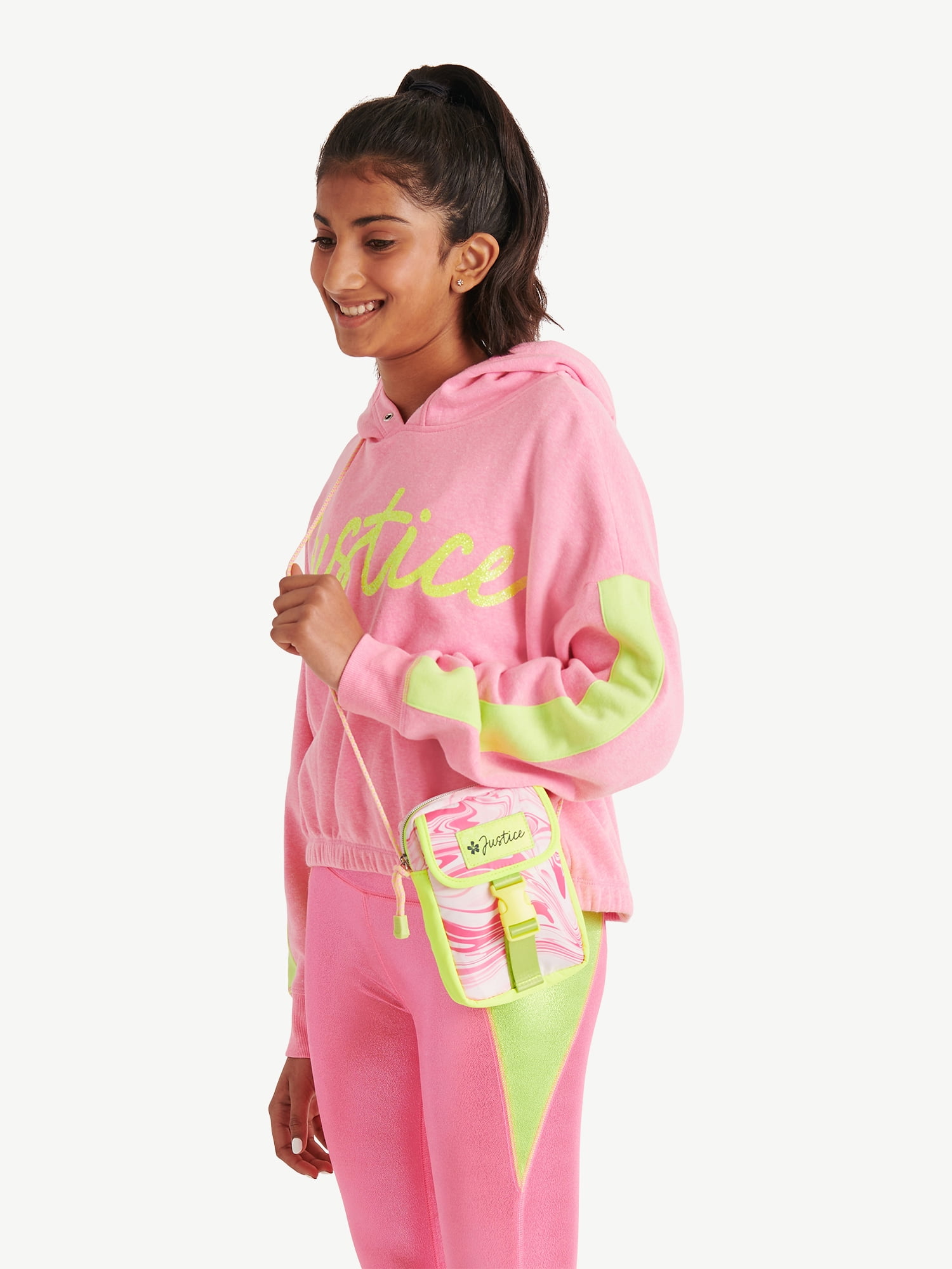 Justice Girls Crossbody Bag with Braided Strap