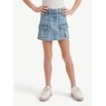thumbnail image 1 of Justice Girls Denim Cargo Skirt, Sizes 6-18, Slim & Plus, 1 of 4