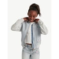 thumbnail image 1 of Justice Girls Denim Embroidered Bomber Jacket, Sizes XS - XLP, 1 of 8
