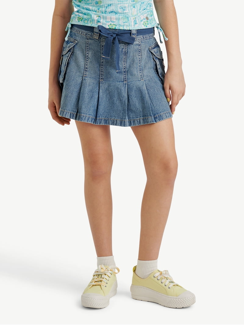 Justice Girls Denim Skirt, XS - XLP - Walmart.com