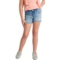 thumbnail image 1 of Justice Girls Distressed Mini Mom Short, Sizes 6-18, Slim & Plus, 1 of 5
