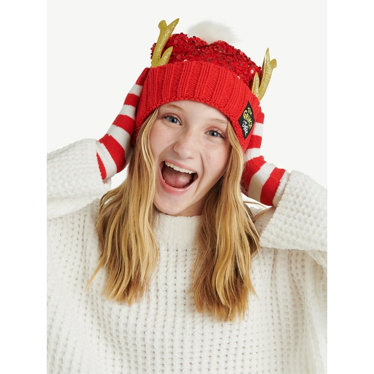 Christmas Reindeer Antler Scarf Hat Gloves Three Piece Set(3 Colors) Christmas Reindeer Antler Scarf Hat Gloves Three Piece Set(3 Colors)