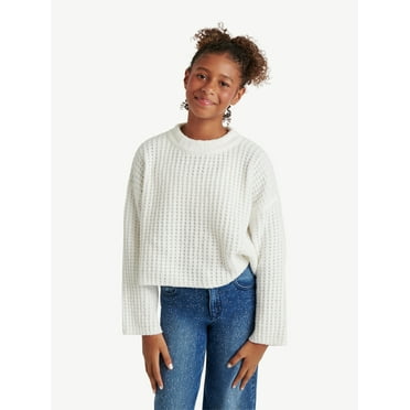 Justice Girls Drop Shoulder Mock Neck Sweater, Sizes XS-XLP