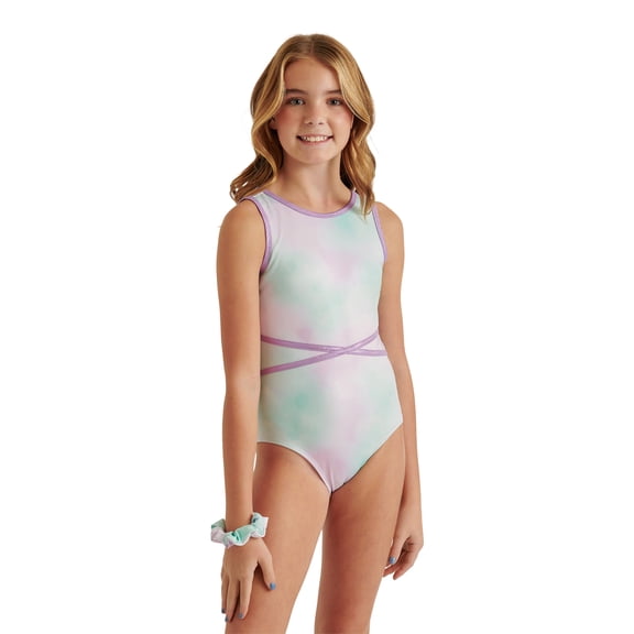 Justice Girls' Dye Effect Printed Leotard, Sizes XS-XL