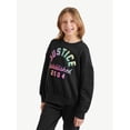 thumbnail image 1 of Justice Girls Fleece Crew Neck Sweatshirt, Sizes XS - XLP, 1 of 7