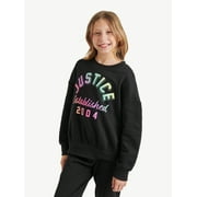 JUSTICE Girls Fleece Crew Neck, Sizes XS - XLP