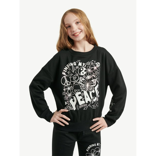 Justice Girls EDF Crew Top, Sizes - XS-XLP