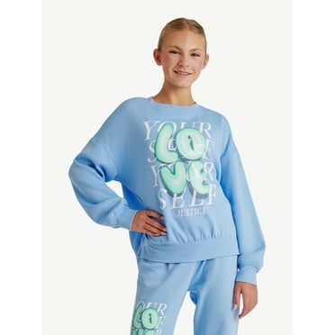Justice Girls EDF Fleece Crew, Sizes XS - XLP