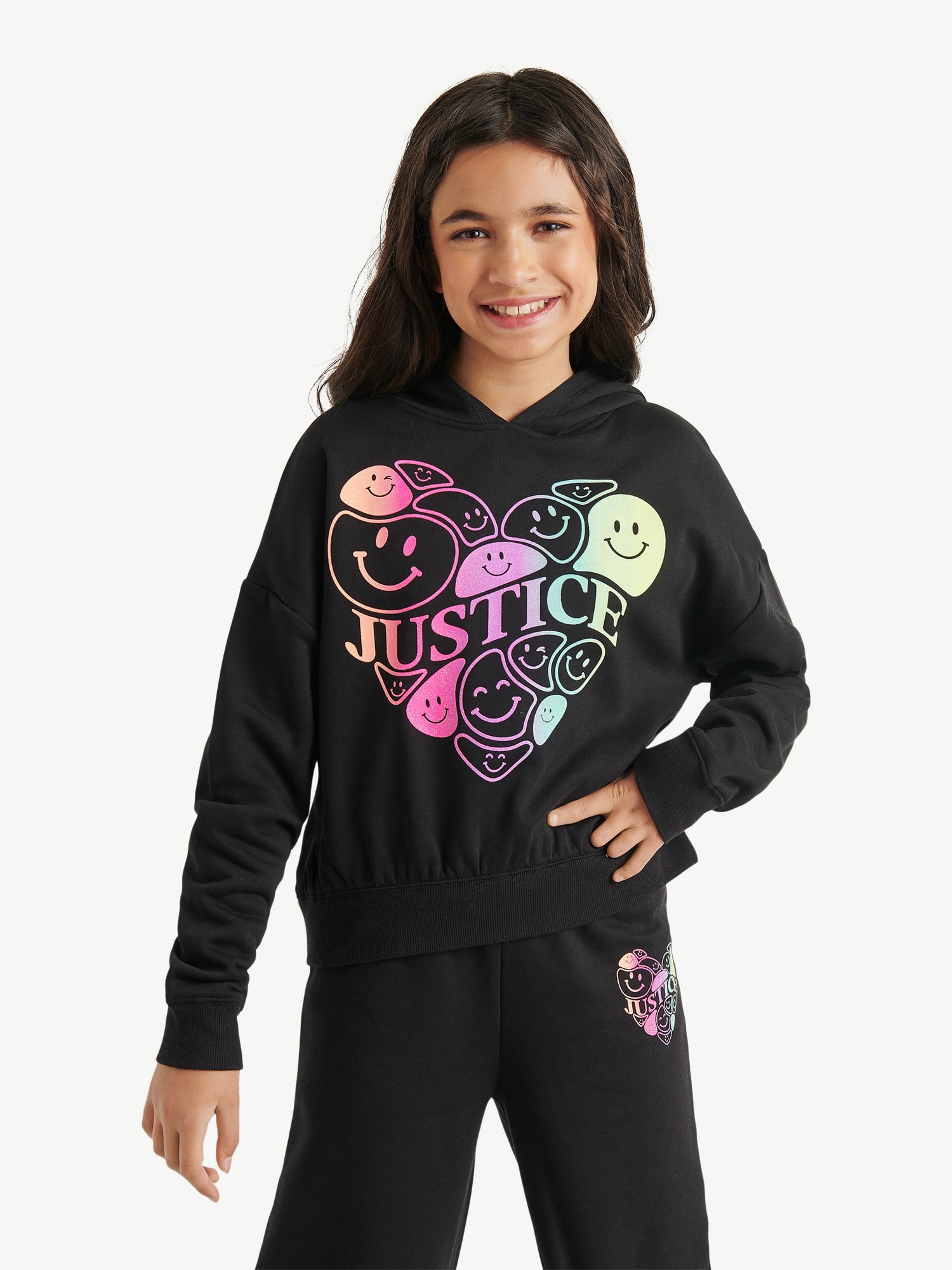 Justice Girls Fleece Hoodie, Sizes XS - XLP - Walmart.com