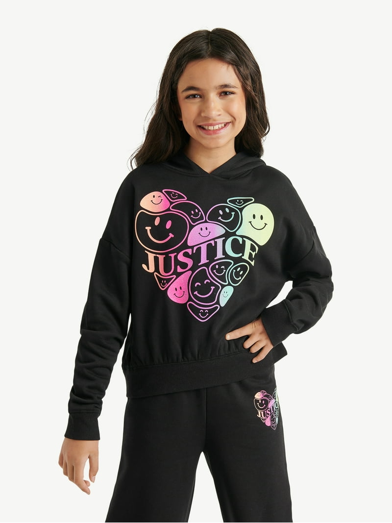 Justice Girls Fleece Hoodie, Sizes XS - XLP - Walmart.com