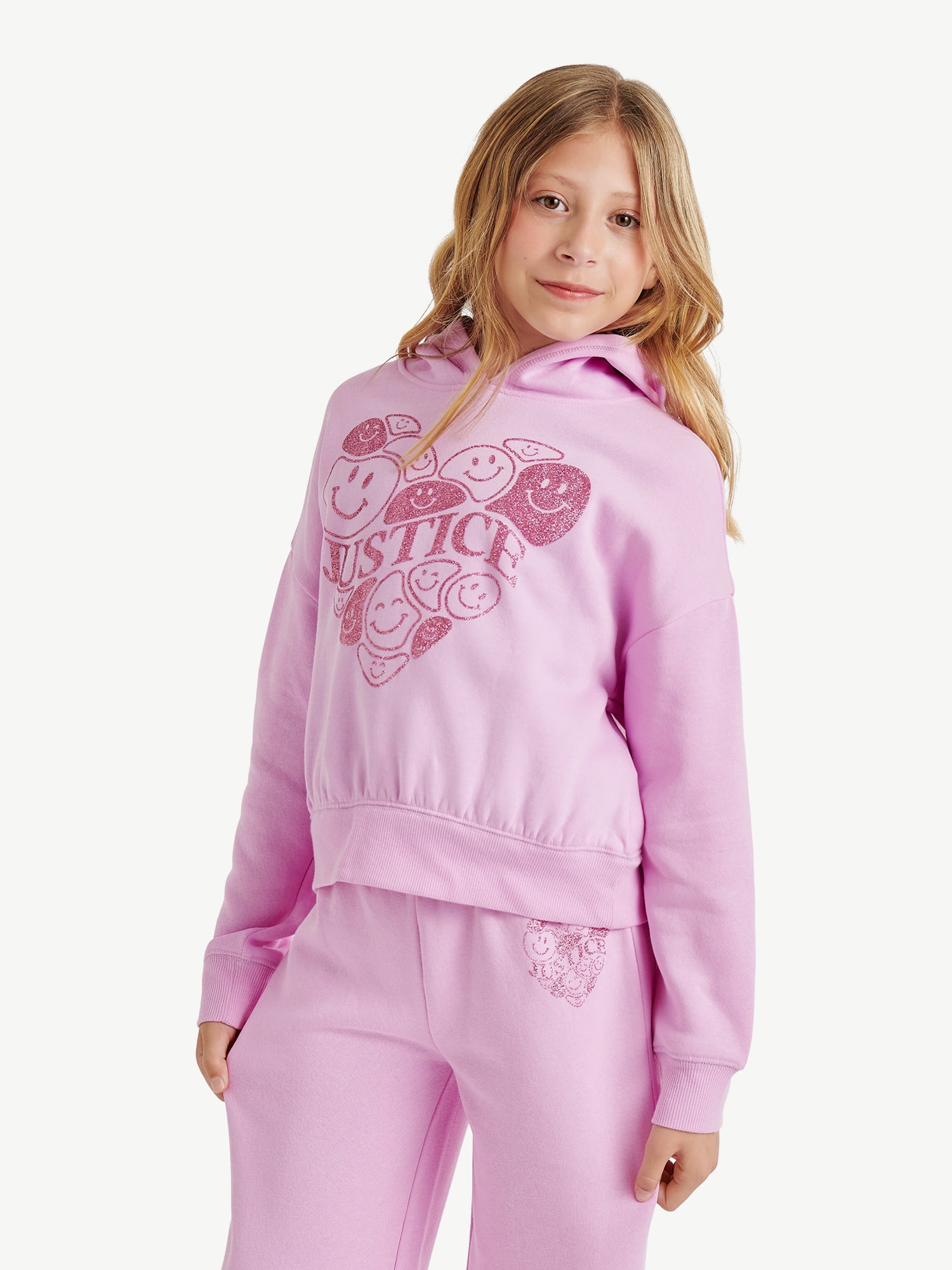 Justice Girls Fleece Hoodie, Sizes XS - XLP - Walmart.com