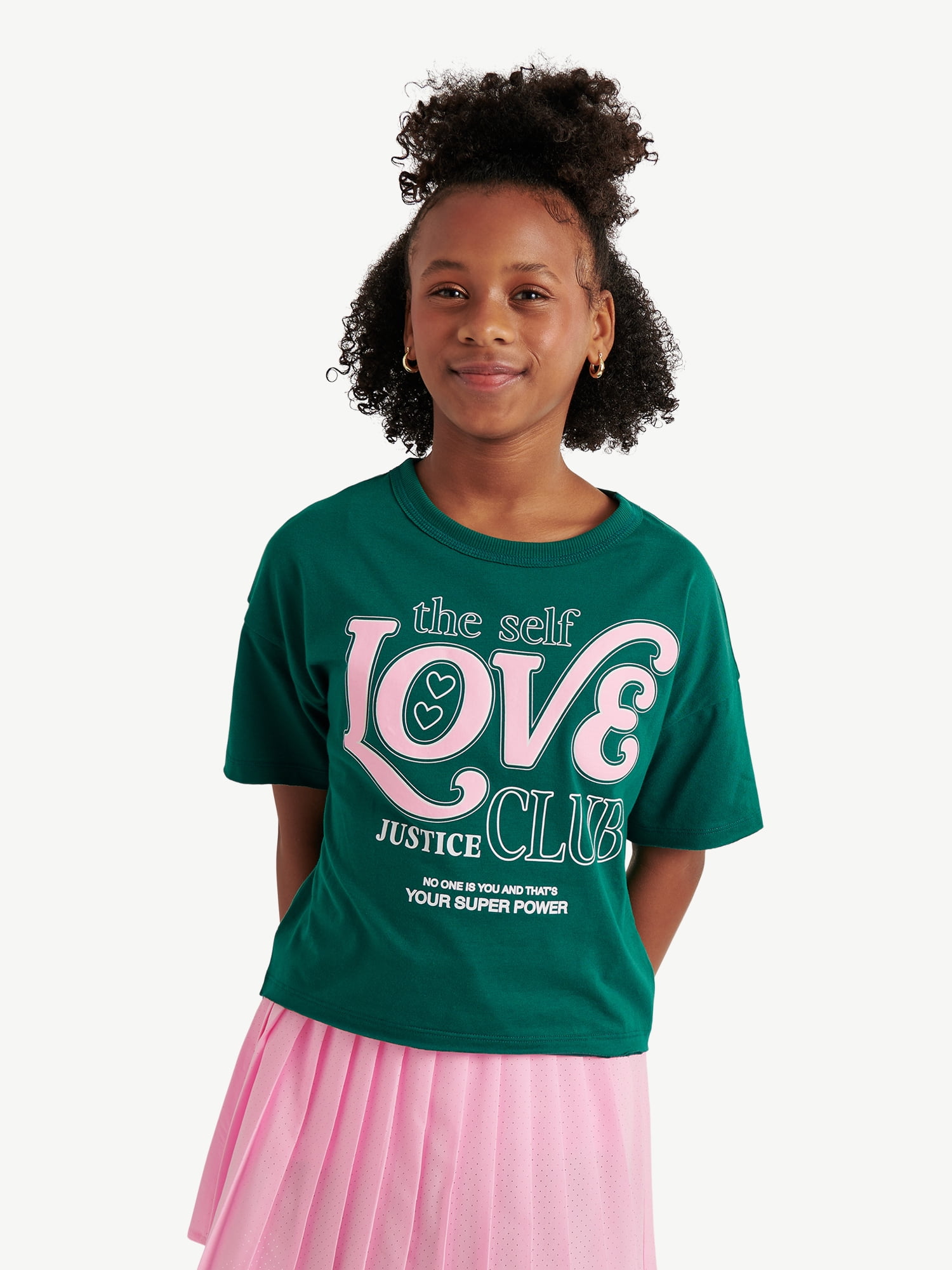 Justice Girls EDF Short Sleeve Tee, Sizes XS - XLP