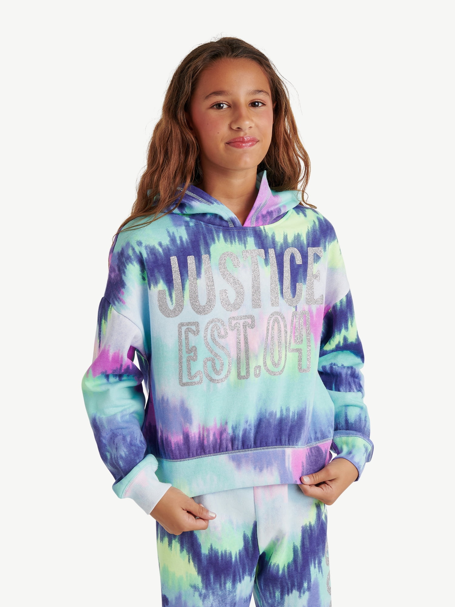 Justice Girls Edf Rib Hem Hoodie, Sizes Xs-Xlp