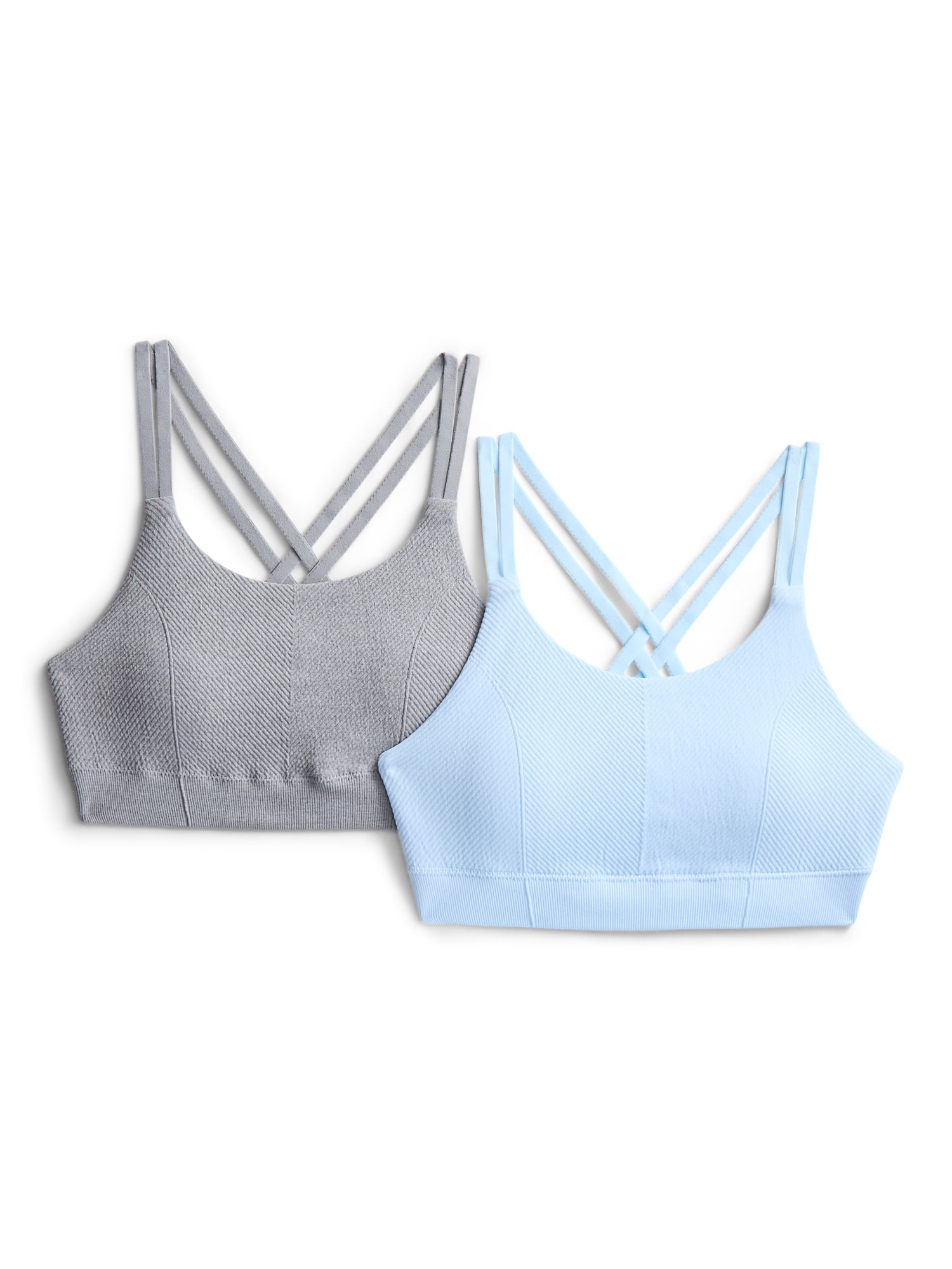 Justice Girls Engineered Seamless Rib Bra, 2-Pack, Sizes 28-38
