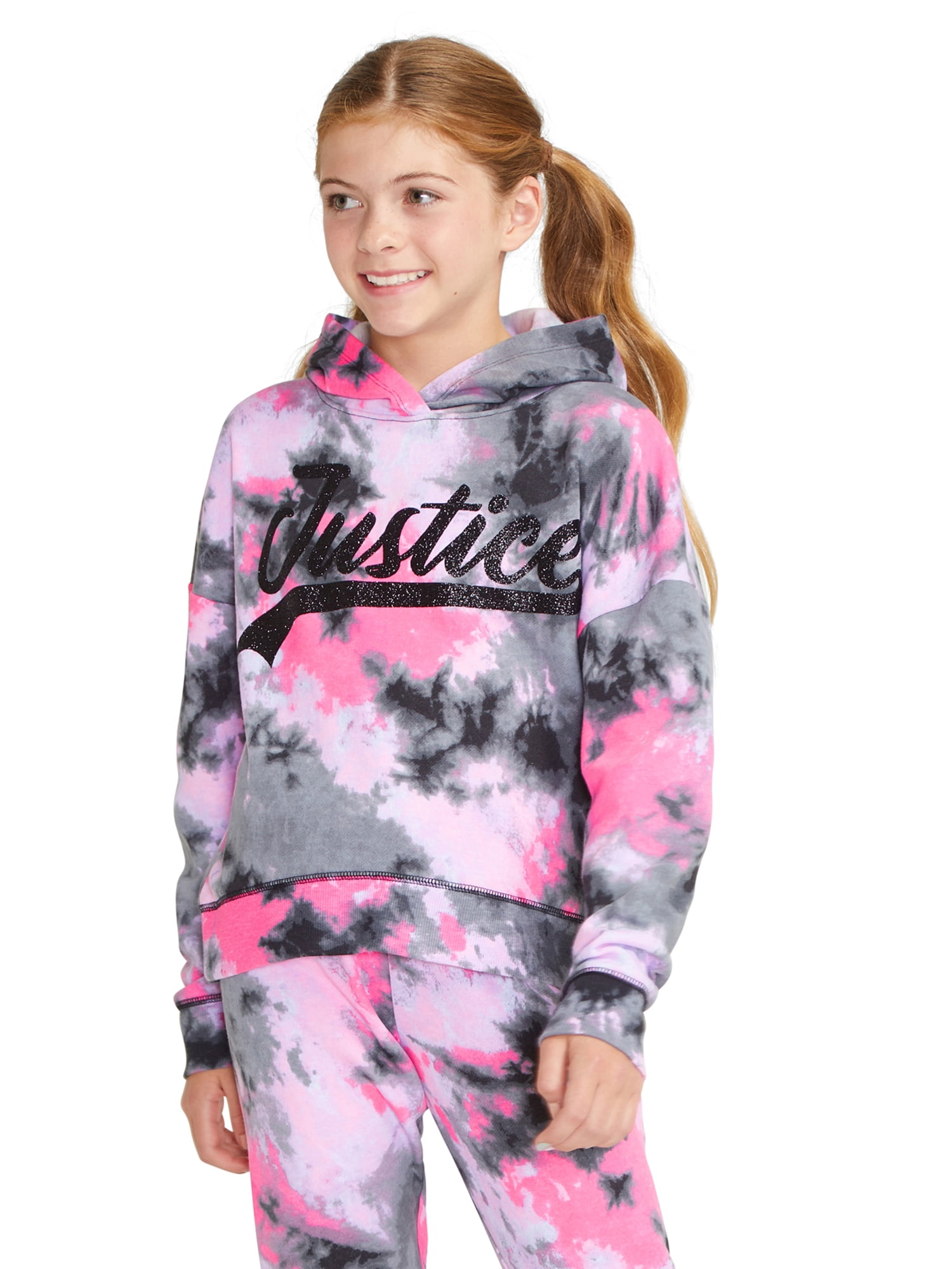 Justice Girls Everyday Favorite Tie Dye Hoodie, Sizes XS-XL - Walmart.com