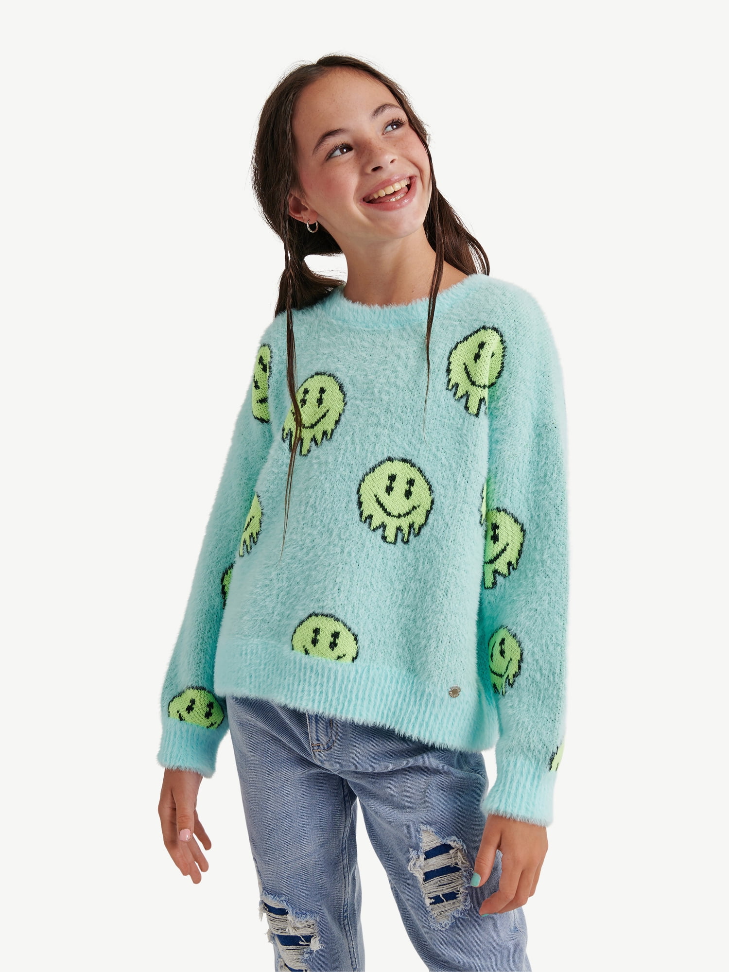 Girls teal sweater hotsell