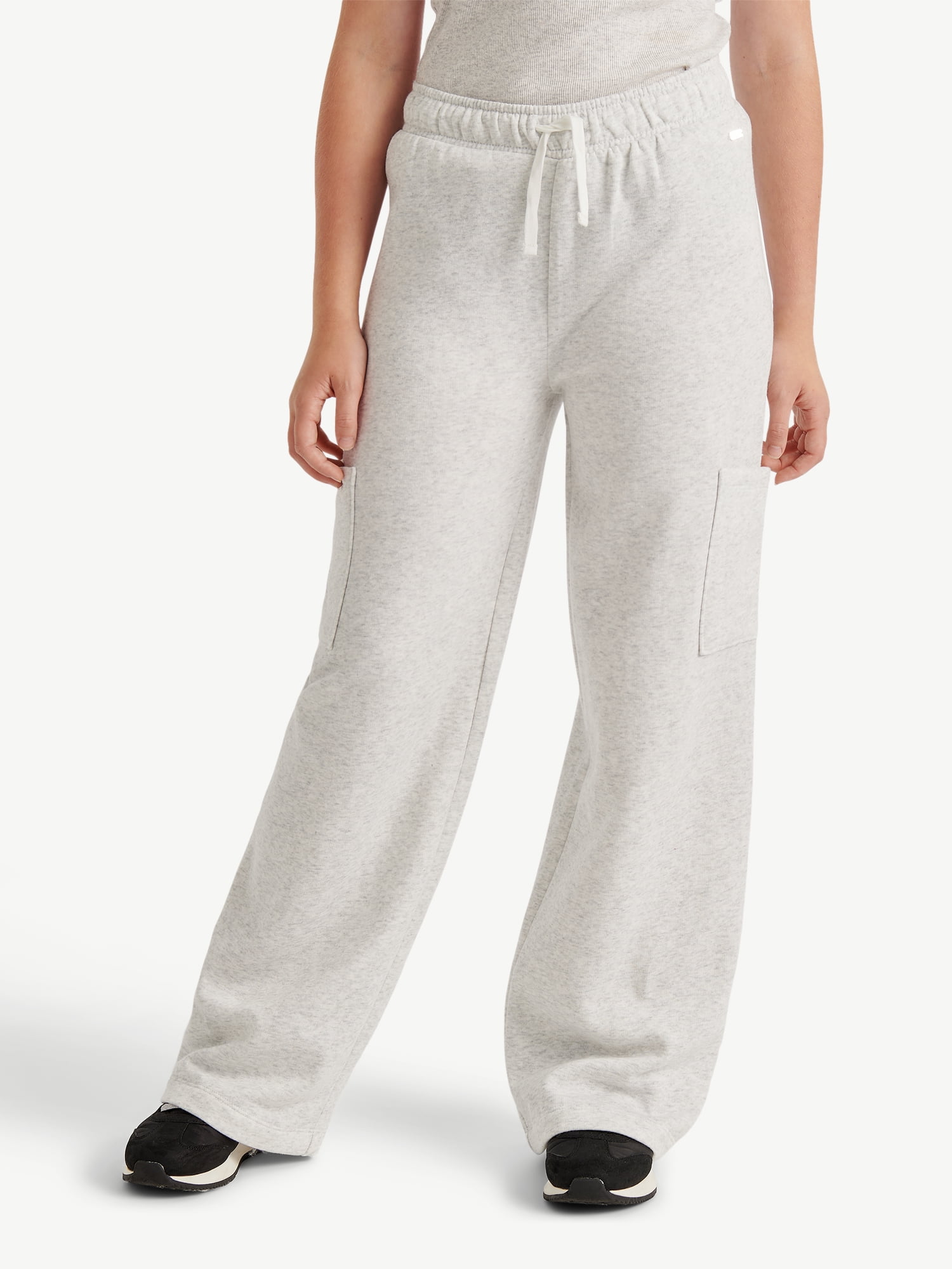 Justice Girls Fleece Cargo Wide Leg Pants, Sizes XS - XLP