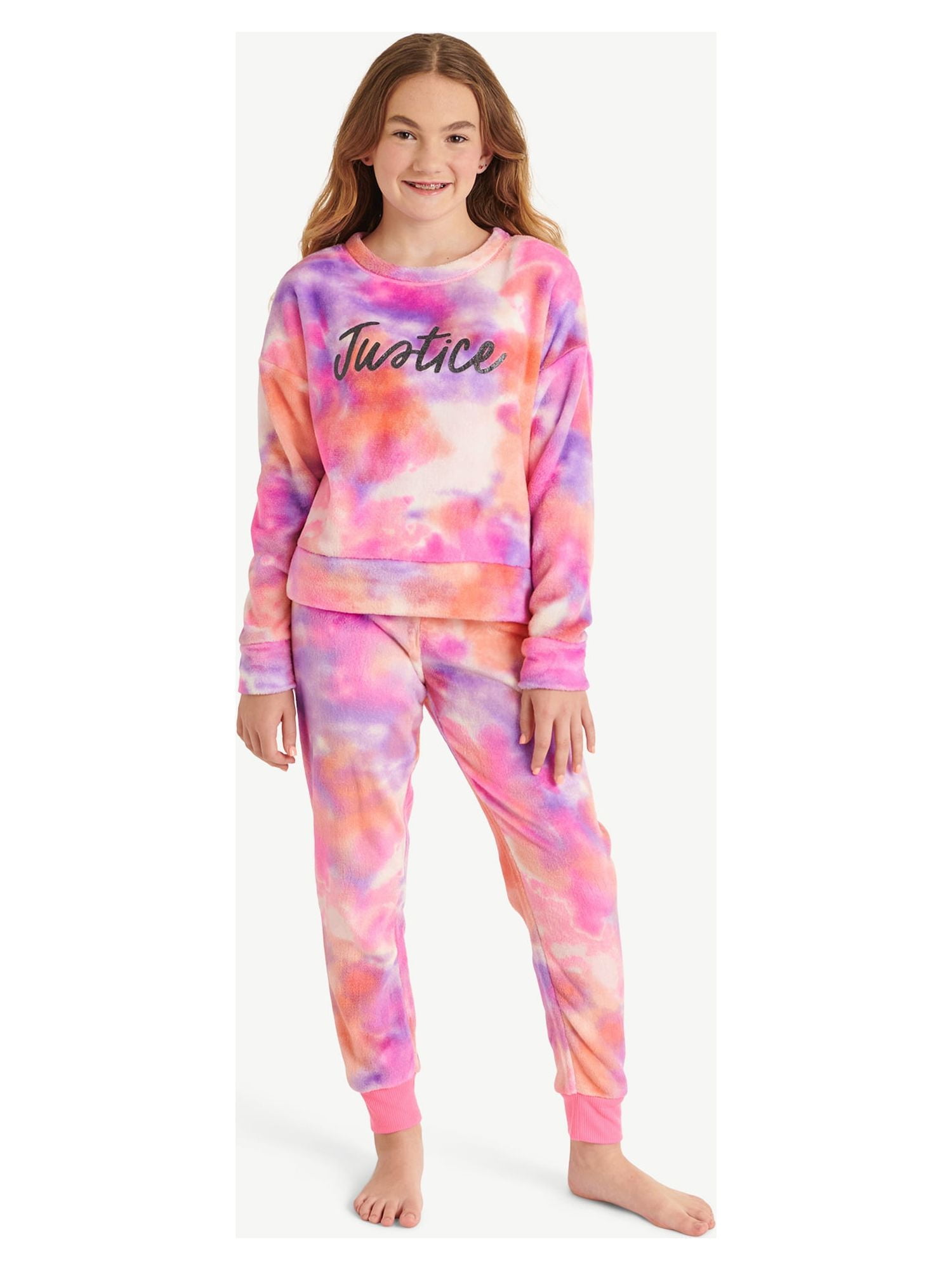 Girls fleece pajama sets deals