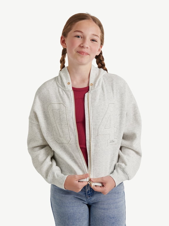 Girls Full Zip Fleece Hoodie, Sizes XS - XLP