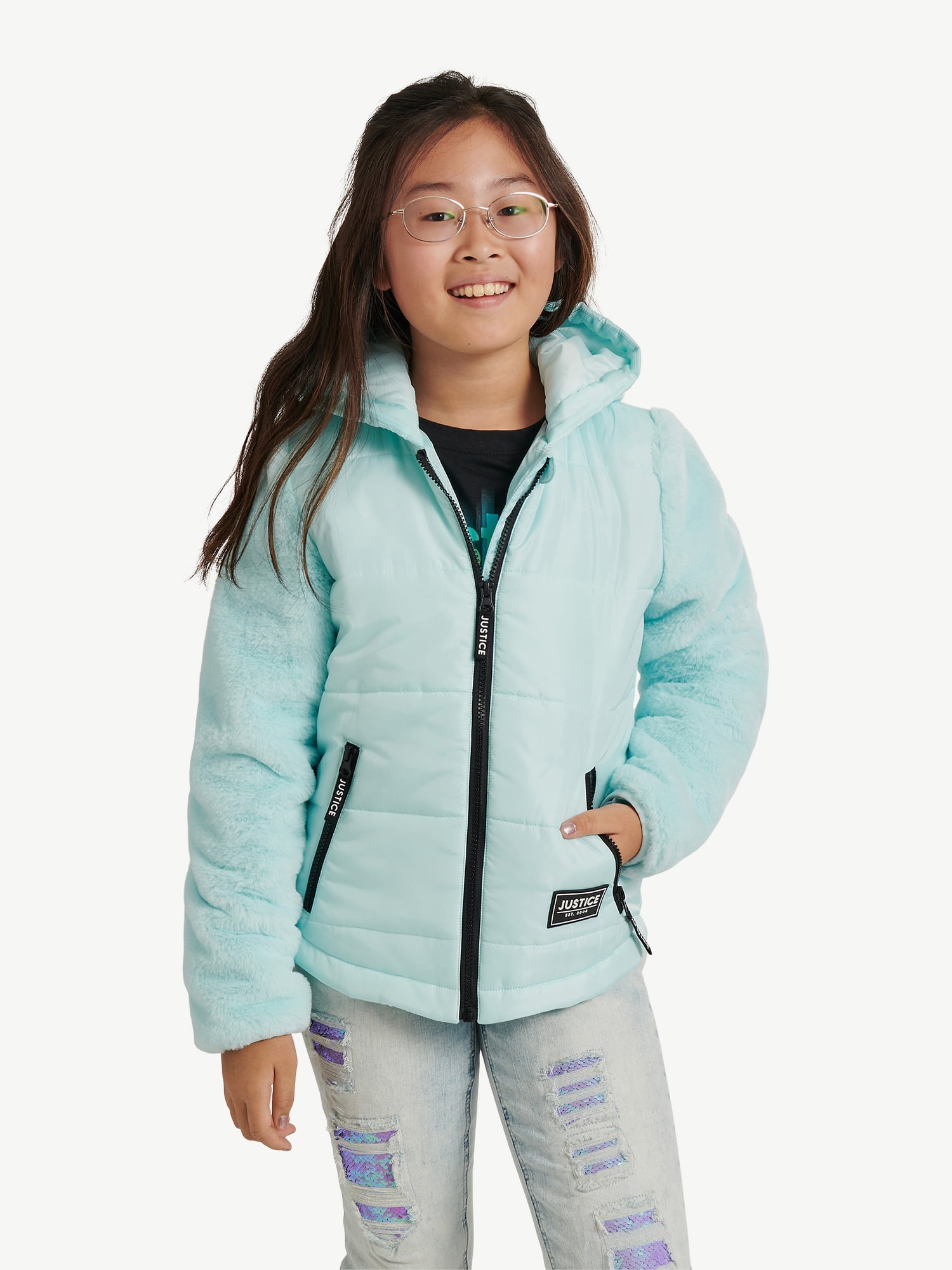 Justice packable cheap puffer