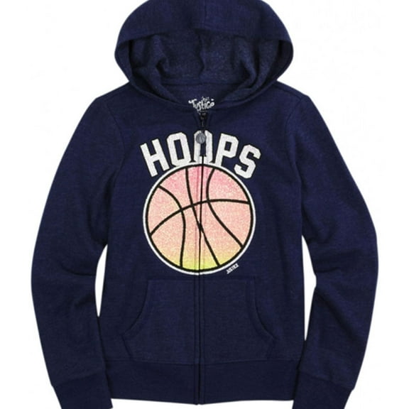 Justice Girls Glitter Sport Hoodie Sweatshirt, Blue, Big Kids (8-20), 5