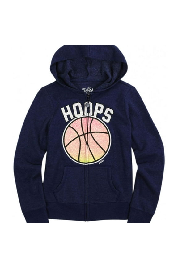 Girls Glitter Sport Hoodie Sweatshirt, Blue, Big Kids (8-20), 5