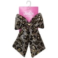 thumbnail image 1 of Justice Girls Gold Leopard Pattern Sequin Bow Barrette, 1 of 1