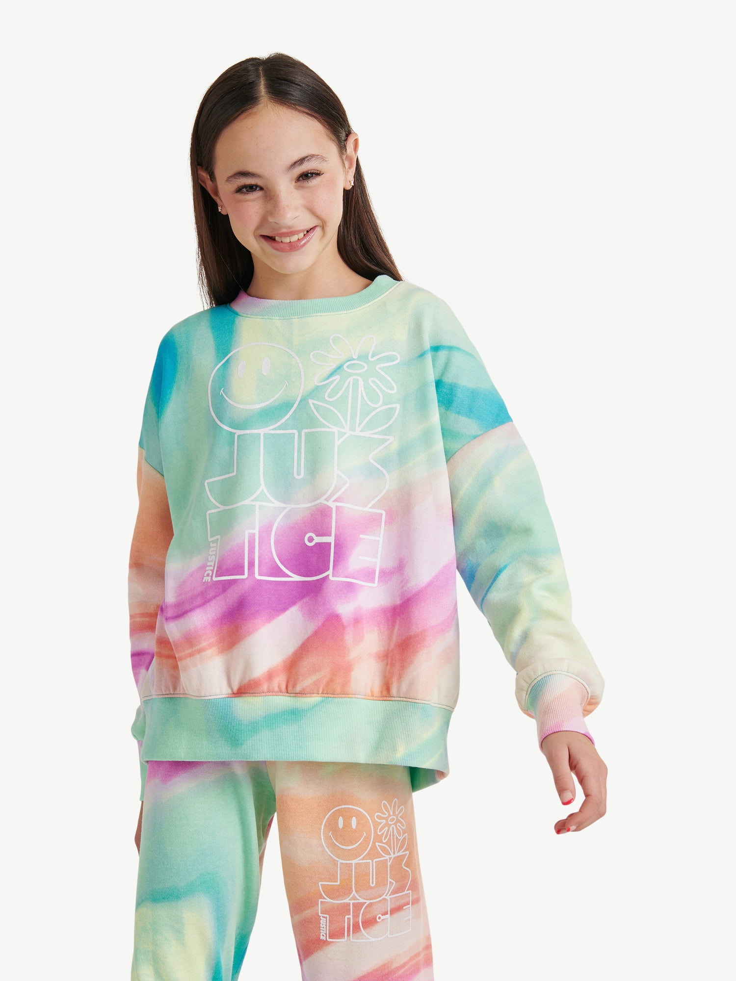 Justice Girls Graphic Crewneck Sweatshirt, Sizes XSXL & Plus