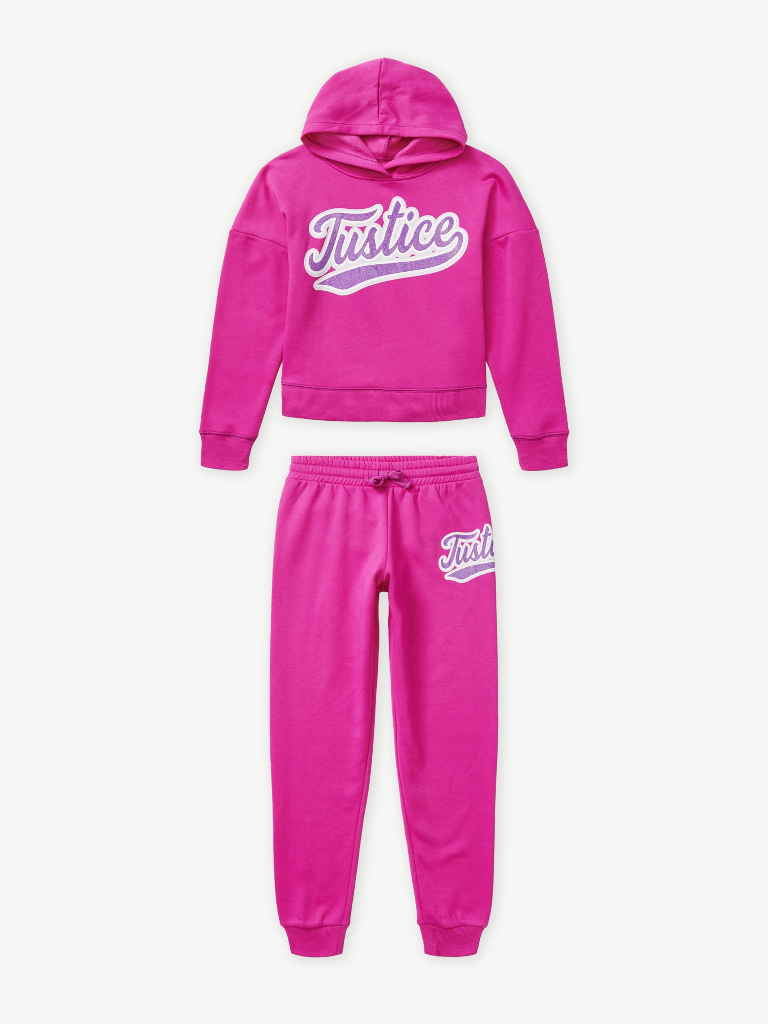 Justice Girls Graphic Hoodie and Jogger, 2-Piece Outfit Set, Sizes XS ...