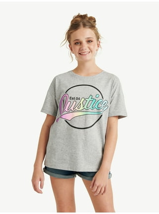 Justice Girls Sequin Stripe T-Shirt, Sizes XS-XLP 