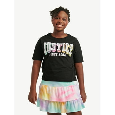 Justice Girls Short Sleeve Graphic Table Top, Sizes XS-XLP