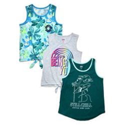 Justice Girls Graphic Tank Set, 3-Piece Pack, Sizes XS(5/6)-XL Plus(16/18 Plus)