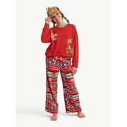 Justice Girls Grinch Max Long Sleeve Top and Sleep Pant with Max Eye mask, 3-Piece Pajama Set, Sizes 5-18 and Plus