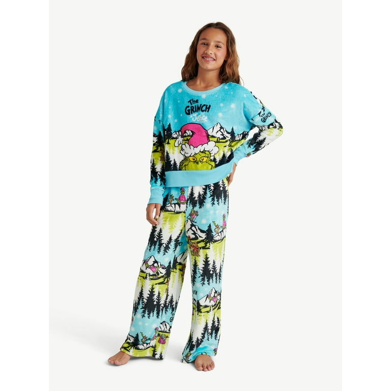 Justice Girls Grinch Pajamas Sizes 4 18 Plus Walmart