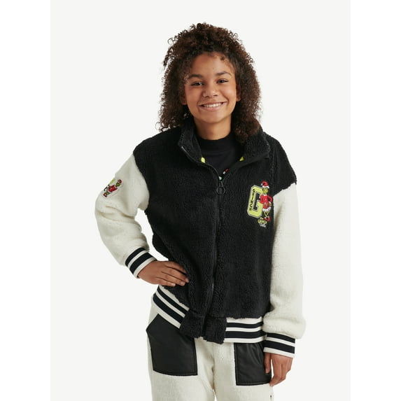 Justice Girls Grinch Varsity Sherpa, Sizes XS-XL & Plus
